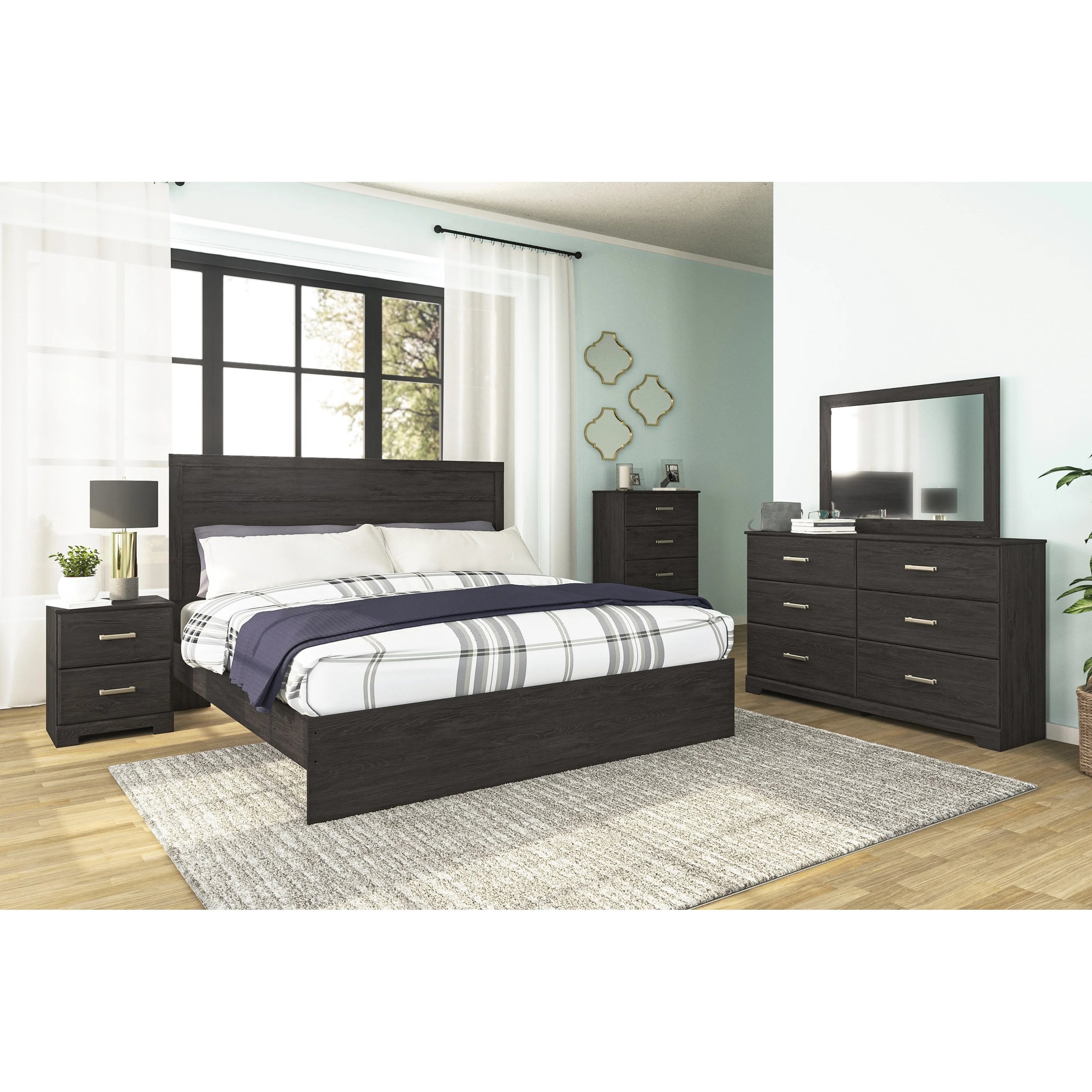 Signature Design by Ashley Lit double Belachime à panneaux B2589-55/B2589-86
